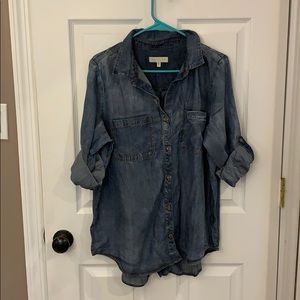 Loose fit denim shirt